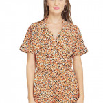 Women's Half Sleeve Brown Playsuits