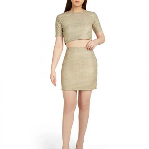 Beige Round Neck Co-Ord Set