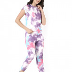 Night Suit Set for Women Rayon, Night Dress, Lounge Wear,Printed Rayon,Top and Capri Set for Women
