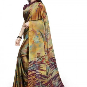 Printed, Floral Print Daily Wear Chiffon Saree